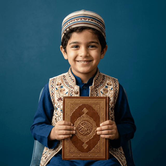 Boy learning Quran